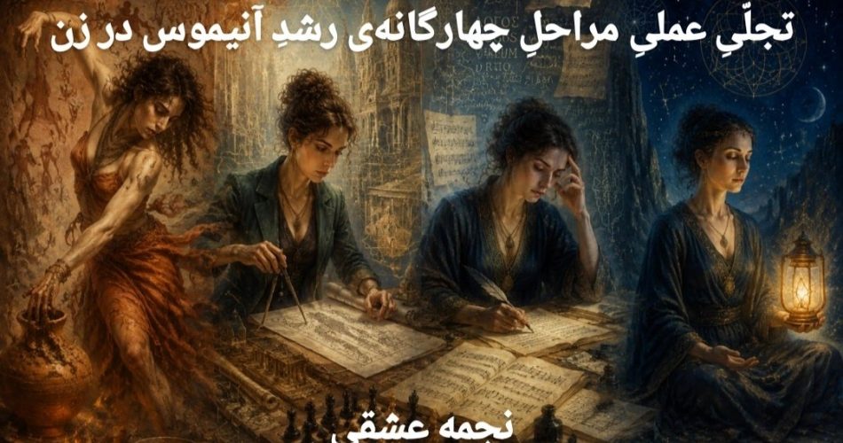 تجلی عملی مراحل چهارگانه آنیموس در زن